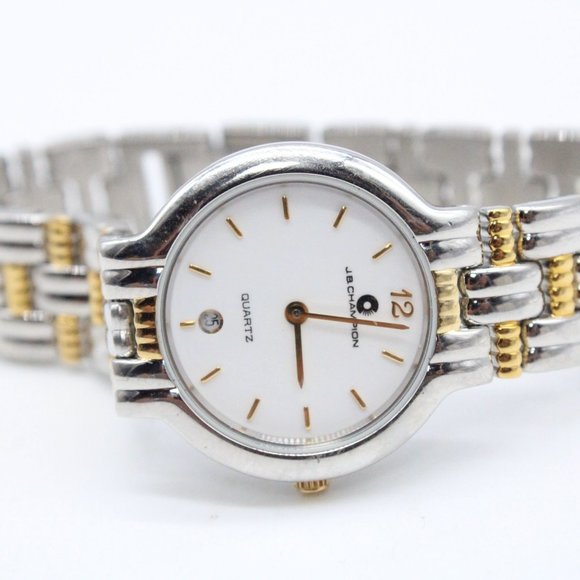 J.B Champion Watch Womens Multi-Toned Stainless Steel Classic White Dial - Picture 6 of 8